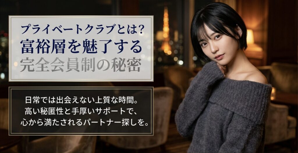 プライベートクラブとは？日常では出会えない上質な時間と手厚いサポートを提供する完全会員制クラブの秘密