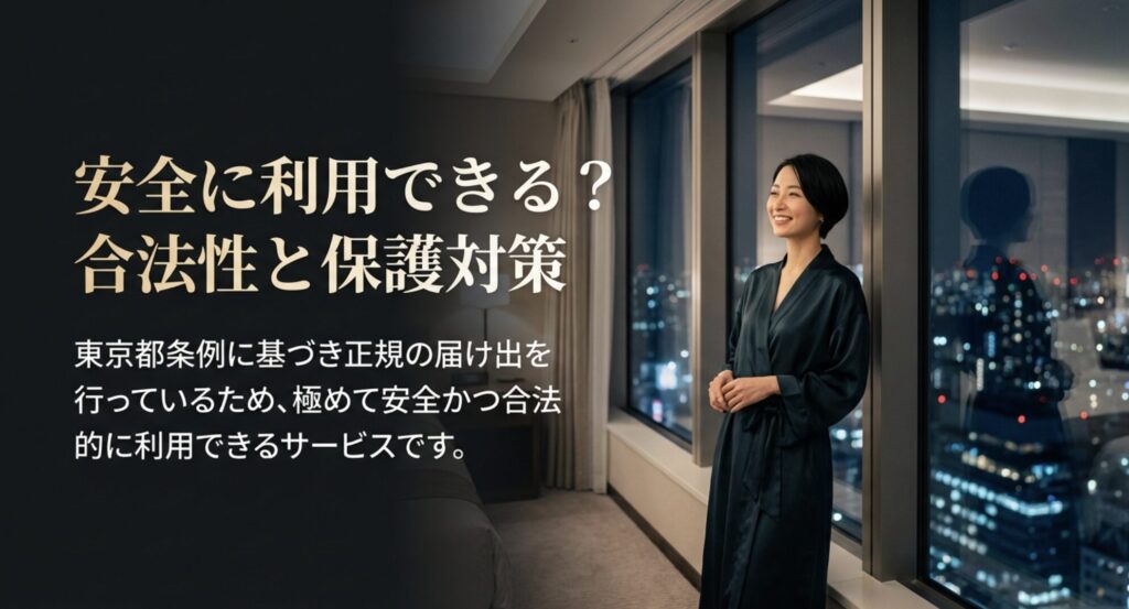 東京都条例届出済みで、徹底したプライバシー保護により社会的地位のある方も安心して利用できる保護対策
