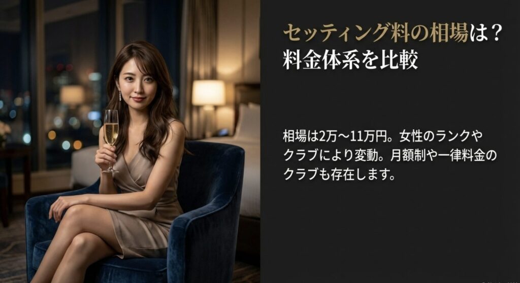 東京の交際クラブにおけるセッティング料の相場と料金体系の比較表