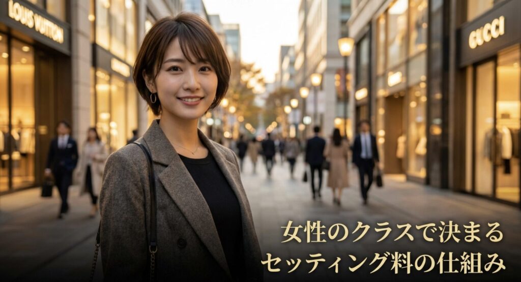 女性のクラスで決まるセッティング料の仕組み