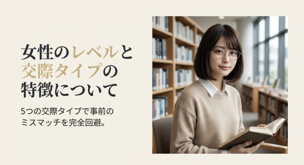 女性のレベルと5つの交際タイプによる事前のミスマッチ回避