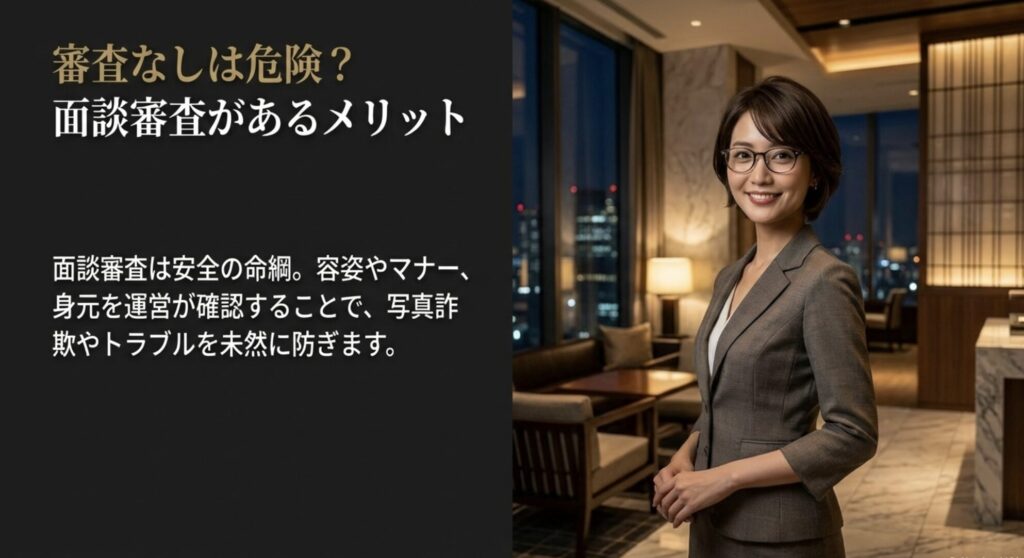 交際クラブの面談審査が安全の命綱である理由とメリットの解説