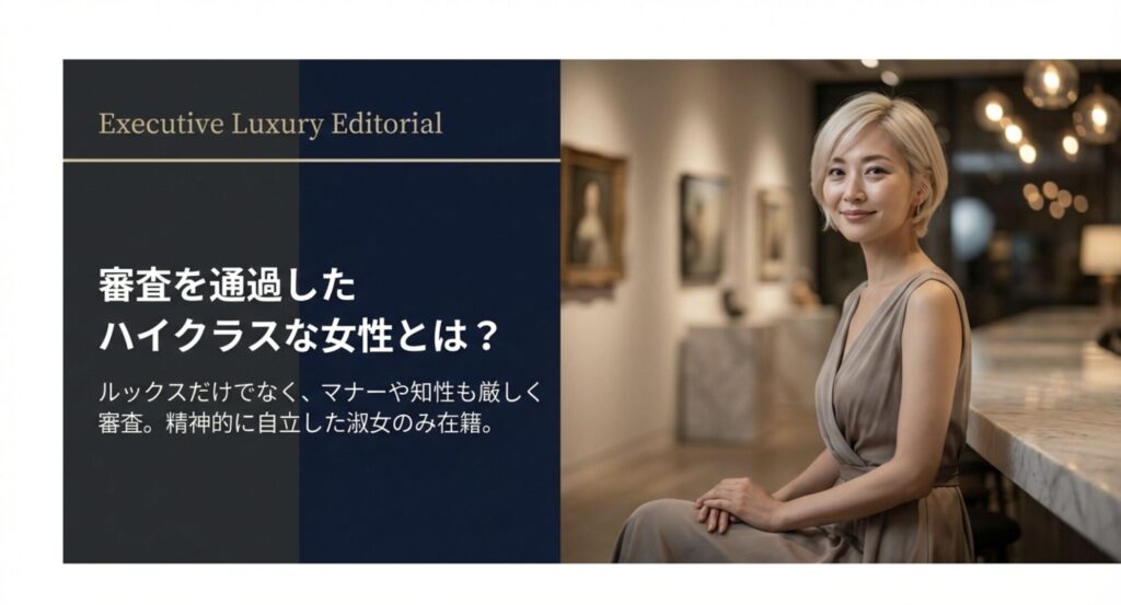 ルックスだけでなくマナーや知性も厳しく審査された自立した女性の紹介