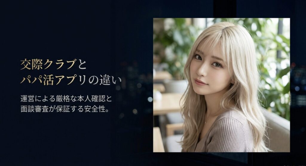 交際クラブとパパ活アプリの決定的な違いである運営の介入と会員の質についての比較