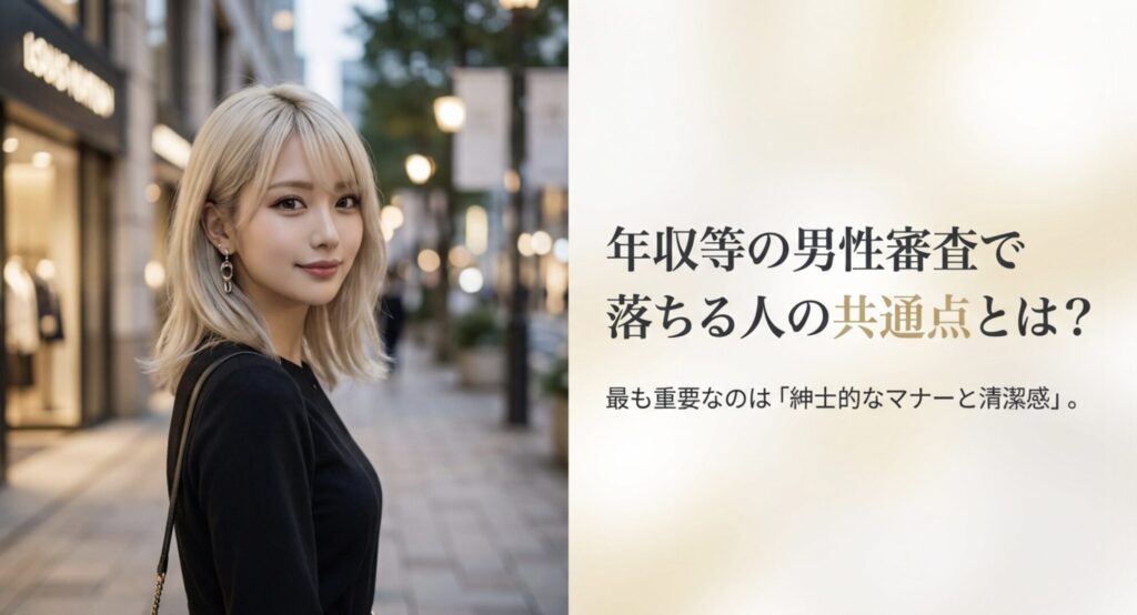 男性審査で落ちる人の共通点と最も重要な紳士的なマナーと清潔感