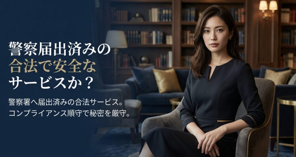 meeets（ミーツ）は警察署へ届出済みの合法サービス。コンプライアンス順守で秘密を厳守。