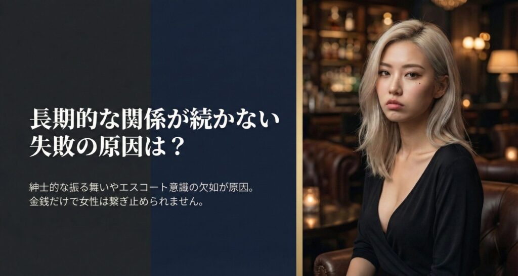 紳士的な振る舞いやエスコート意識の欠如が原因となる失敗パターンの解説