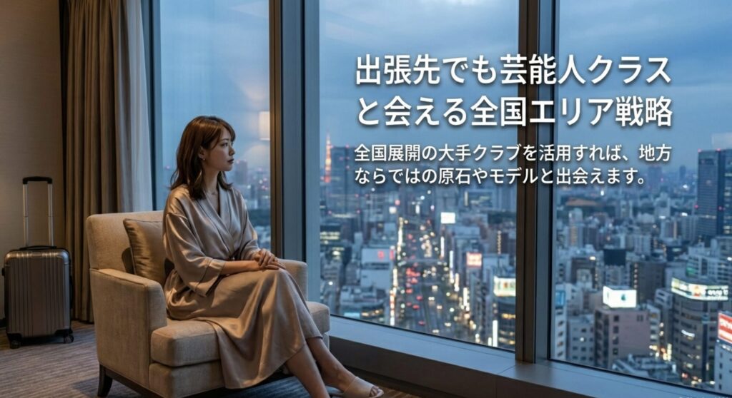 全国展開の大手交際クラブを活用して、出張先でも地方ならではのモデルや原石と出会うための戦略