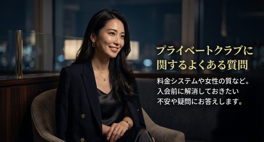 料金システムや女性の質など、入会前に解消しておきたい不安や疑問に答えるQ&A