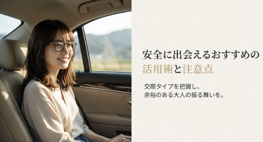 安全に出会えるおすすめの活用術と余裕のある大人の振る舞い