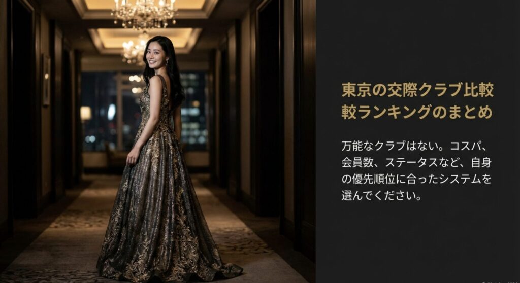 コスパや会員数など優先順位に合わせて選ぶ東京の交際クラブ比較ランキングのまとめ