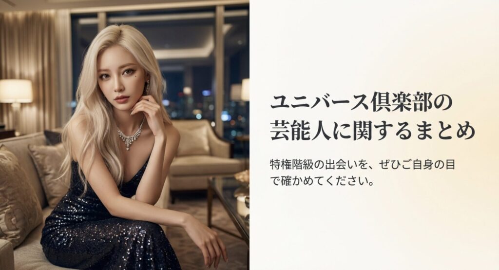 ユニバース倶楽部の芸能人に関するまとめと特権階級の出会い