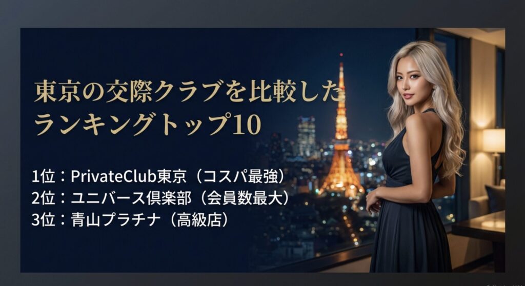交際クラブ東京のランキングトップ10