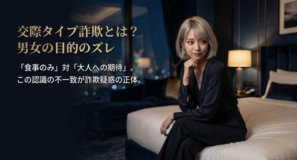 男女の目的のズレによる交際タイプ詐欺の仕組みと解説