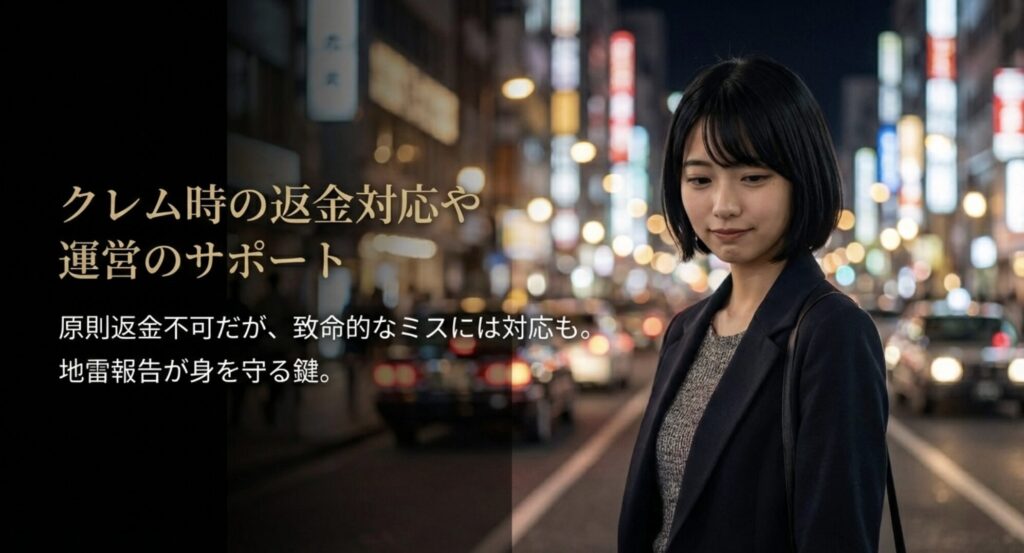 クレーム時の原則返金不可のルールと致命的なミスへの運営サポート対応