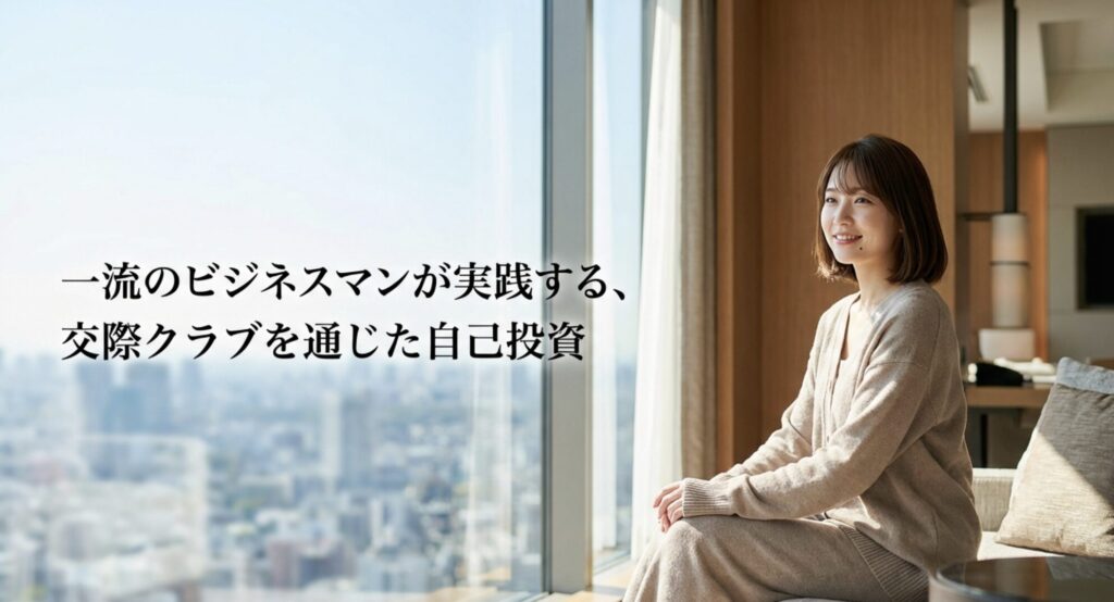 一流のビジネスマンが実践する交際クラブを通じた自己投資