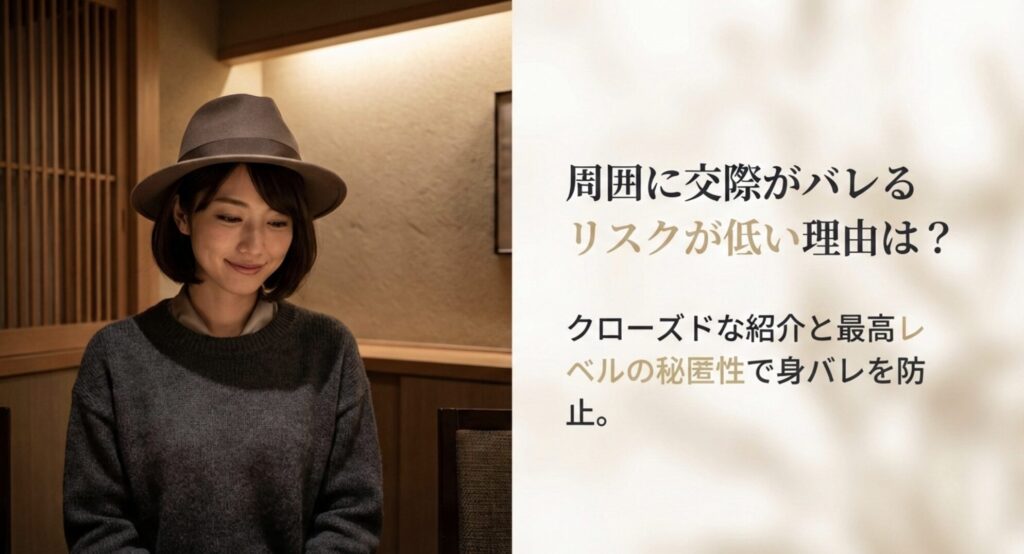 クローズドな紹介と最高レベルの秘匿性で交際バレを防止する理由