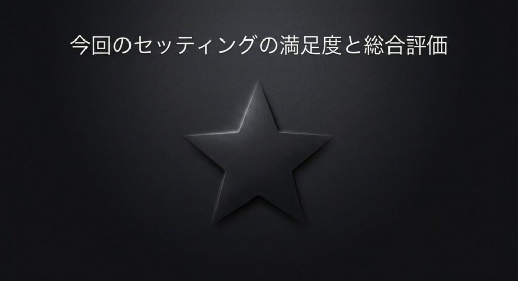 今回の交際クラブのセッティングに対する満足度と総合評価