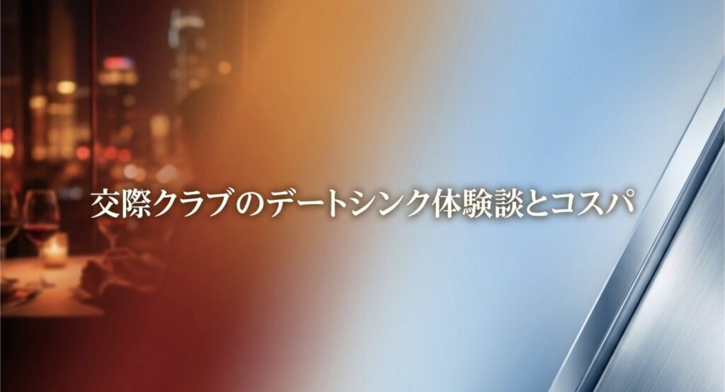 交際クラブ「デートシンク」の体験談からわかるコストパフォーマンス