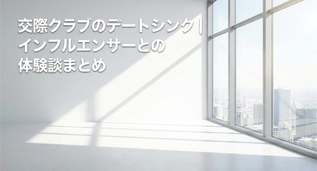 交際クラブ「デートシンク」でのインフルエンサーとの体験談の総括まとめ