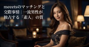 meeets（ミーツ）のマッチングと交際事情。一流男性が独占する質の高い素人女性との出会いについて。