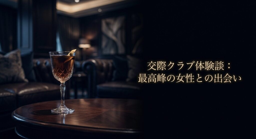 交際クラブで最高ランク女性と出会った実録デート体験をイメージしたスライド